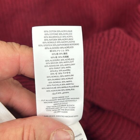 Michael Kors Women’s S Burgundy Long Sleeve Midi Sweater Dress Soft NEW - Picture 7 of 7